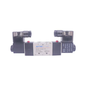 亚德客(AirTAC) 内部先导式电磁阀,2位5通,双电控AC220V,DIN插座式；4V22008A